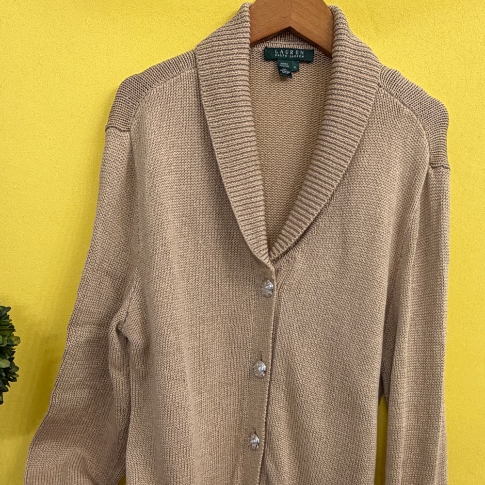 Ralph Lauren Beige Cardigan Sweater